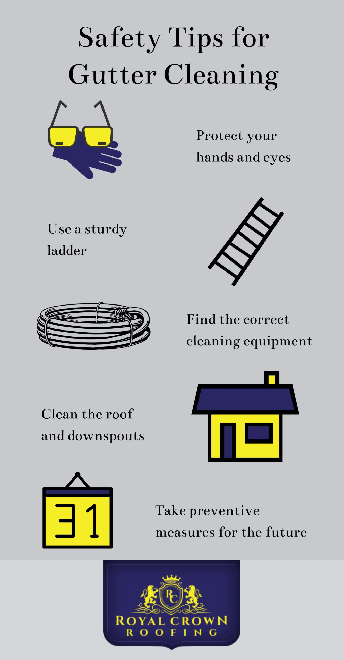 5 Gutter Cleaning Tips, Royal Crown Roofing, Conroe, TX